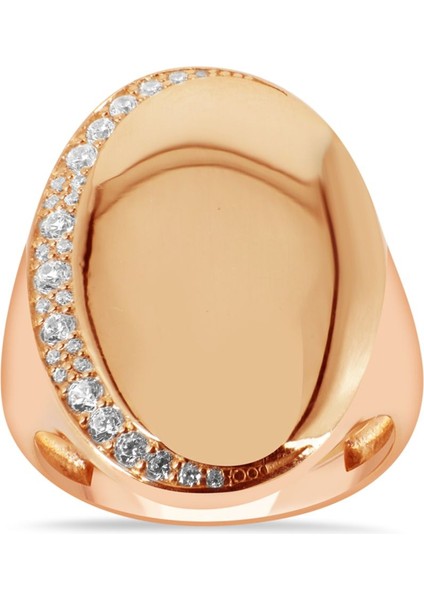 Pırlanta Rose Hilal Yüzük