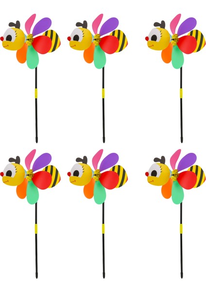 Silhouette 6 Adet Arı Rüzgar Spinners Fırıldak 3D Hayvan Yel Değirmenleri Bahçe Kazıkları Süsler Çim Yard Veranda Parti Dekor (Yurt Dışından)