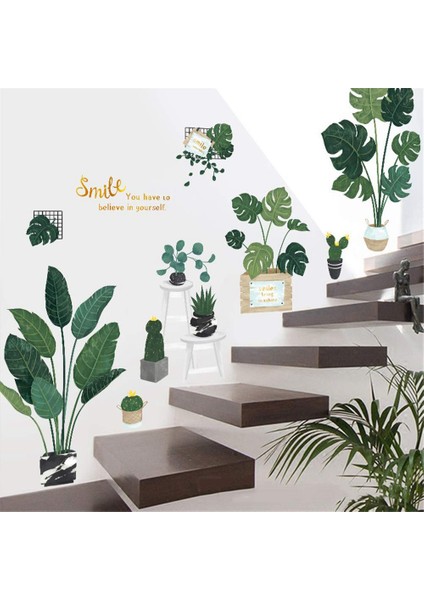 Silhouette Duvar Çıkartmaları Duvar Çıkartmaları Yeşil Tropikal Bitki Duvar Resimleri Duvar Çıkartmaları Yapraklar Kendinden Yapışkanlı Duvar Dekorasyonu (Yurt Dışından) indirimleri