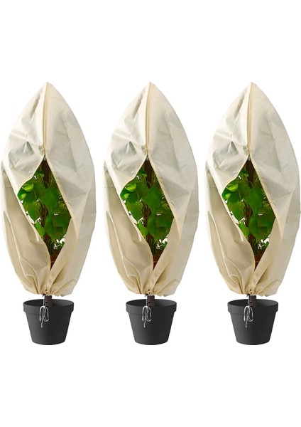 Silhouette Donmaya Karşı Korumalı Bitki Örtüleri, Kış Için 3 Paket 31.5X47.3 Inç Bitki Örtüleri, Dış Mekan Bitkileri Için Don Battaniyeleri (Yurt Dışından)