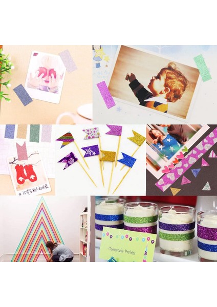 Silhouette 50 Rulo Glitter Washi Bant Seti, El Sanatları Için Dekoratif Yapışkanlı Maskeleme Bandı, Scrapbooking Malzemeleri, Dıy, Paketleme (Yurt Dışından) indirimleri