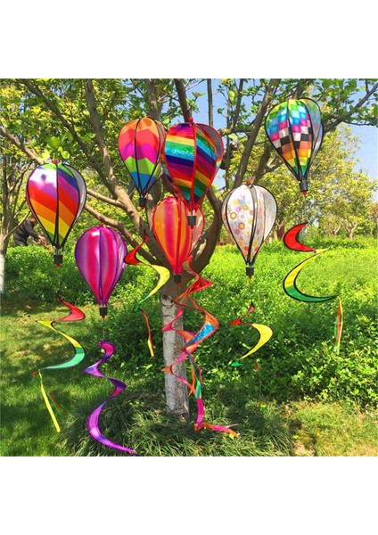 Silhouette Bahçe Bahar Sıcak Hava Balonu Kolye Dönen Fırıldak Asılı Dekorasyon C (Yurt Dışından) modelleri