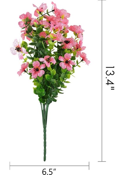 Silhouette 6 Paketler Uv Dalı Sahte Bitkiler Açık Sahte Plastik Çiçekler Bahçe Pencere Kutusu Sundurma Ev Pembe (Yurt Dışından) modelleri