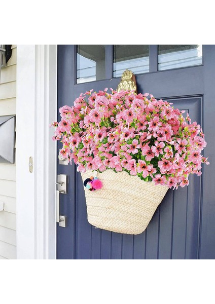 Silhouette 6 Paketler Uv Dalı Sahte Bitkiler Açık Sahte Plastik Çiçekler Bahçe Pencere Kutusu Sundurma Ev Pembe (Yurt Dışından) fırsatları