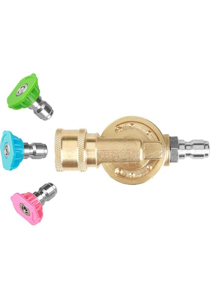 Silhouette Basınçlı Yıkama Aksesuar Seti, Basınçlı Yıkama Nozulu Için 7 Açılı 240 Derece Döner Bağlayıcı, 3 Basınçlı Yıkama Ucu, 14 Inç Hızlı Bağlantı, 4500PSI (Yurt Dışından)