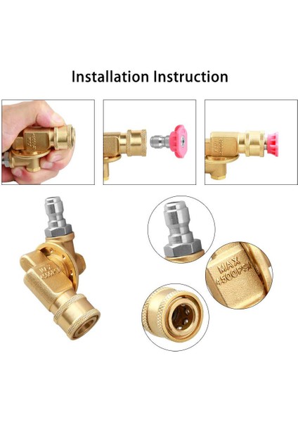 Silhouette Basınçlı Yıkama Aksesuar Seti, Basınçlı Yıkama Nozulu Için 7 Açılı 240 Derece Döner Bağlayıcı, 3 Basınçlı Yıkama Ucu, 14 Inç Hızlı Bağlantı, 4500PSI (Yurt Dışından) fiyatları