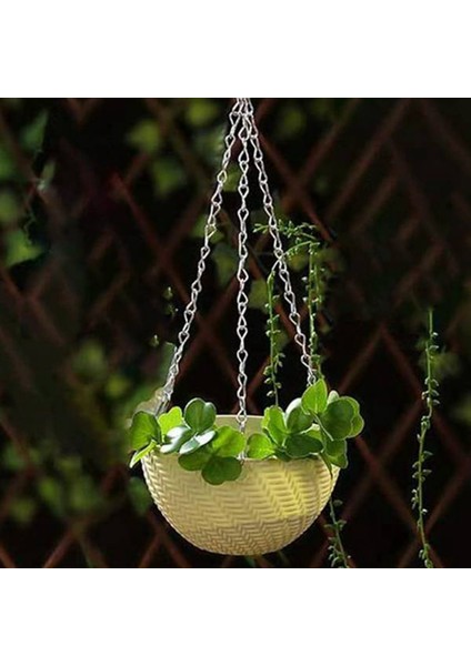 Silhouette Yuvarlak Plastik Asılı Sepet Saksı 16X10 cm Bahçe Tesisi Zincir Ekici Dekorasyon Asılı Saksılar (Yeşil) (Yurt Dışından) fırsatları