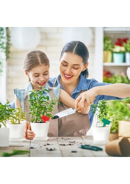 Silhouette 24PCS 4 Inç Saksı Tabakları Saksılar Fidanlık Saksıları ve Açık Kapalı Bitkiler Için 24 Etiket Beyaz (Yurt Dışından)
