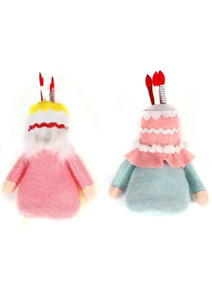 Silhouette 2'li Gnome Yüzsüz Bebek Paketi - Doğum Günün Kutlu Olsun - Dekoratif Bebek - Isveç Tomte - Iskandinav - Doğum Günü Si (Yurt Dışından) fırsatları