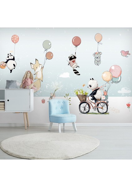 Silhouette Karikatür Balon Hayvanlar Duvar Çıkartmaları Çocuklar Için Çocuk Odaları Duvar Dekor Çıkarılabilir Çıkartmaları Kreş Ev Dekor Sanat Resimleri (Yurt Dışından) fiyatları