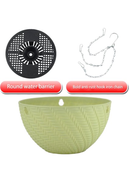 Silhouette Yuvarlak Plastik Asılı Sepet Saksı 16X10 cm Bahçe Tesisi Zincir Ekici Dekorasyon Asılı Saksılar (Yeşil) (Yurt Dışından) indirimleri
