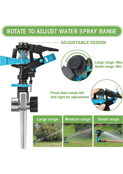 Silhouette 34 Inç Hortum Erkek Adaptörlü Titreşimli Darbeli Yağmurlama Çim Sulama Için 360 Derece Ayarlanabilir Titreşimli Yağmurlama (Yurt Dışından) modelleri