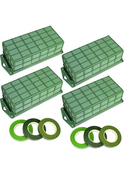 Silhouette Taze, Kuru ve Islak Için 4 Adet Çiçek Köpük Kafes Çiçek Köpüklü Dikdörtgen Çiçek Kafesi Tutucular (Yurt Dışından)