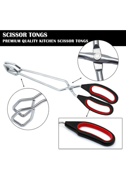 Silhouette Gıda Barbekü Kelepçesi Çok Fonksiyonlu Kelepçe 3 Paket Barbekü Aletleri, Sırasıyla 9 Inç, 11 Inç ve 13 Inç (Yurt Dışından) modelleri