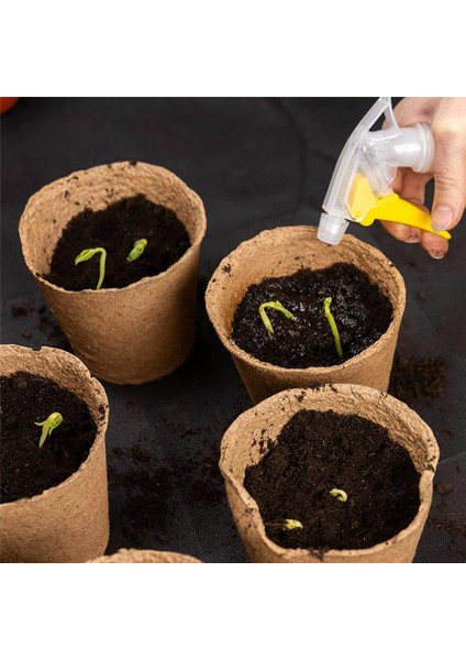 Silhouette 50 Adet 8 cm Turba Saksı, Doğada Parçalanabilen ve Çevre Dostu Yuvarlak Bitki Fide Seti (Yurt Dışından) fırsatları