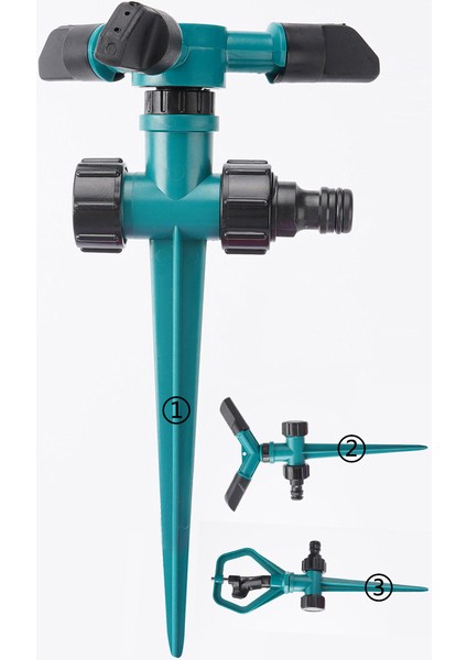 Silhouette 3 Adet 360 Derece Dönen Çim Yağmurlama Sistemi Tek-Çift-Üç Kollu Kombinasyon Su Püskürtme Sulama Spreyi (Yurt Dışından) fiyatları