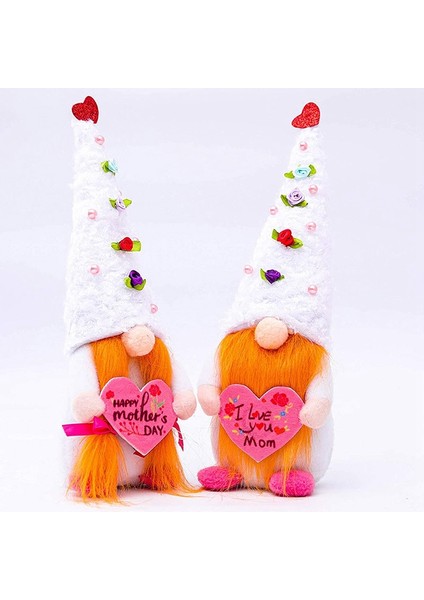 Silhouette Anneler Günün Kutlu Olsun Gnome Peluş Süslemeler, Aşk Kalp Aşk Anne Temalı El Yapımı Dekorasyon Süsleri (Yurt Dışından) indirimleri