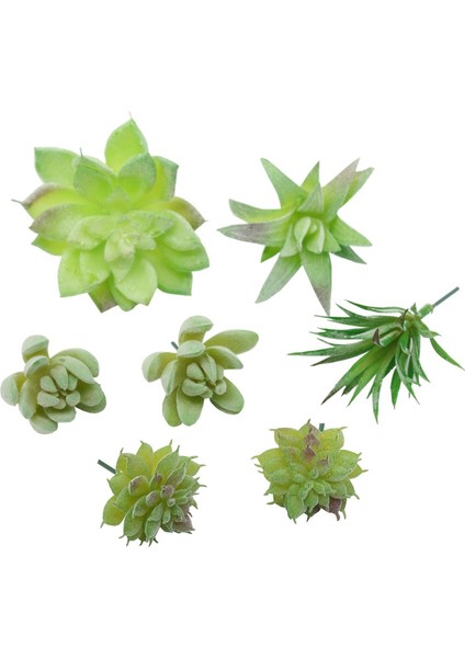 Silhouette 7 Adet Yapay Etli Bitkiler Yeşil Saksısız Sahte Çiçek Succulents Ev Bahçe Süslemeleri Için Mini Echeveria (Yurt Dışından)