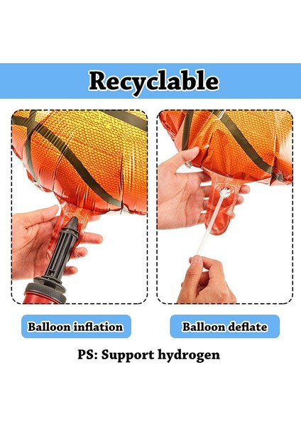 Silhouette Parti Dekorasyonu Için 6 Adet Fiyonk Balon, Pembe Balon, Pembe Balon ve 6 Adet Basketbol Balonu (Yurt Dışından)