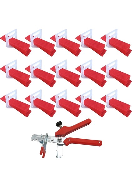 Silhouette 401 Adet Kiremit Tesviye Sistemi 2mm 300 Adet Klipler + 100 Adet Takozlar + 1 Adet Pense Plastik Döşeme Araçları Kiremit Spacer (Yurt Dışından)