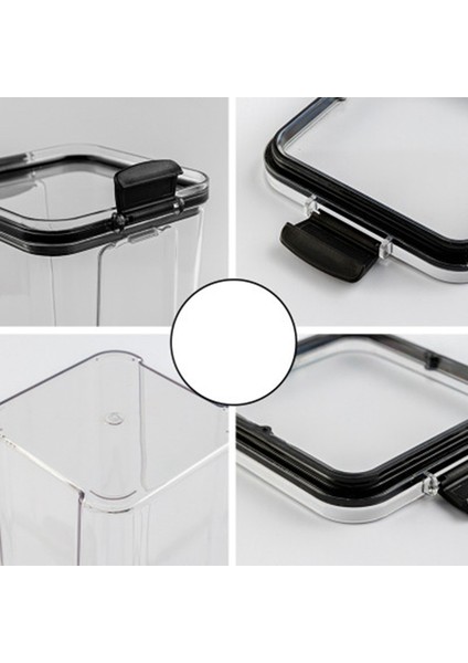 Silhouette Gıda Saklama Kabı Plastik Mutfak Buzdolabı Erişte Kutusu Tahıllı Depolama Tankı Şeffaf Mühürlü KUTULAR-400ML (Yurt Dışından) modelleri