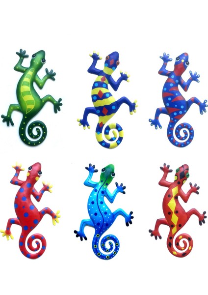Silhouette Paket Metal Gecko Duvar Sanat Dekor Ilham Verici Heykel Ev Yatak Odası Oturma Odası Bahçe Için Kapalı Açık Asın (Yurt Dışından)