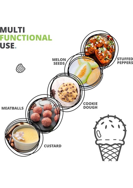 Silhouette Paslanmaz Çelik Dondurma Kaşığı - Zahmetsiz Porsiyonlama Için Rahat Sap - Katı Dondurma, Falafel Için Mükemmel (Yurt Dışından) modelleri