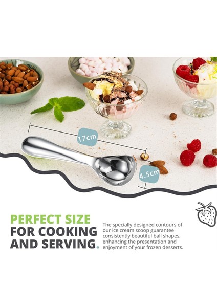 Silhouette Paslanmaz Çelik Dondurma Kaşığı - Zahmetsiz Porsiyonlama Için Rahat Sap - Katı Dondurma, Falafel Için Mükemmel (Yurt Dışından) fırsatları