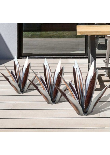 Silhouette Tekila Rustik Heykel, Dıy Metal Agav Bitki, Rustik El Boyalı Metal Agav, Bahçe Yard Sanat Dekorasyon 35 cm (Yurt Dışından)
