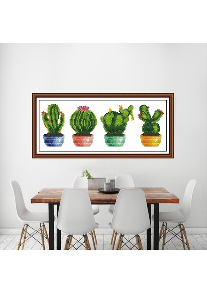 Silhouette Yeni Başlayanlar Için Nakış Setlerinden Damgalı Kitler Dıy 11CT 3 Tel - Kaktüs (Yurt Dışından) modelleri