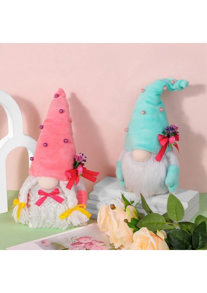 Silhouette 4 Adet Anneler Günü Gnome Bahar Çiçek Tomte Isveç Nisse Iskandinav Cüce Bebek Çiftlik Evi Ev Süsler Dekor (Yurt Dışından)
