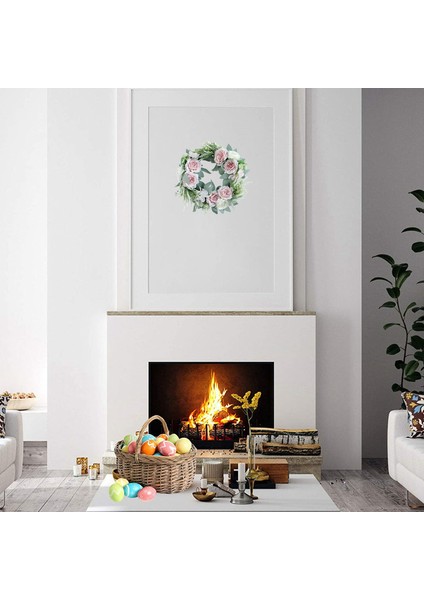 Silhouette Yapay Gül Çiçek Çelenk Ilkbahar Yaz Çelenk Ön Kapı Düğün Duvar Pencere Parti Çiftlik Evi Bahçe Ev Dekor (Yurt Dışından)