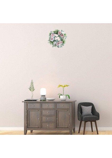 Silhouette Yapay Gül Çiçek Çelenk Ilkbahar Yaz Çelenk Ön Kapı Düğün Duvar Pencere Parti Çiftlik Evi Bahçe Ev Dekor (Yurt Dışından)