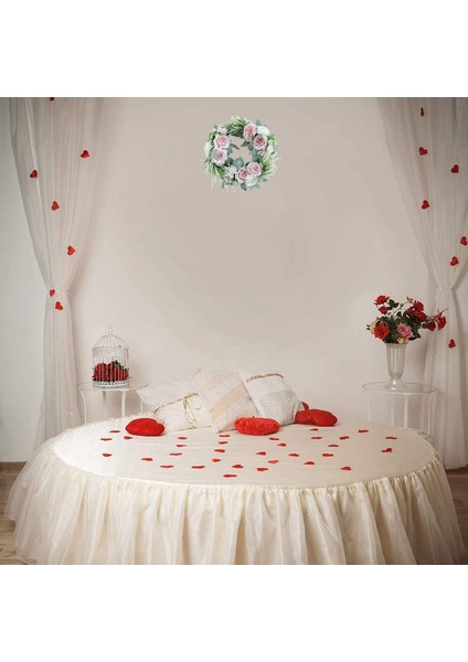 Silhouette Yapay Gül Çiçek Çelenk Ilkbahar Yaz Çelenk Ön Kapı Düğün Duvar Pencere Parti Çiftlik Evi Bahçe Ev Dekor (Yurt Dışından)