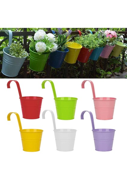 Silhouette Pencereler, Duvarlar, Çitler ve Balkonlar Için Çıkarılabilir Kancalı ve Drenaj Delikli 10'lu Metal Asılı Saksı Seti (Yurt Dışından) indirimleri