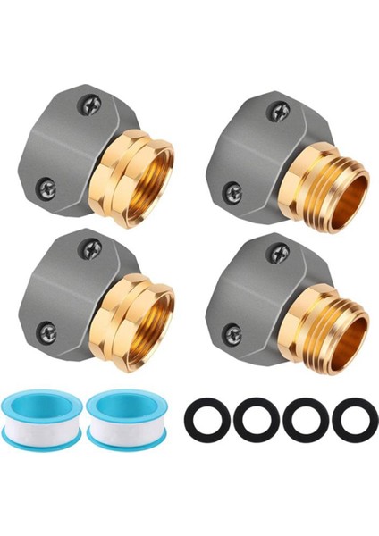 Silhouette Bahçe Hortumu Onarım Konnektörü Parçaları, Dişi ve Erkek Hortum Ucu Su Hortumu Konektörü, 34 Inç ve 58 Inç Bahçe Hortumu Için (Yurt Dışından)