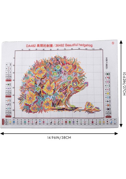 Silhouette Yetişkinler Için Başlangıç Çocukları Için Damgalı Kitler 11CT Dıy Nakış Iğne Seti - Güzel Kirpi 38X27CM (Yurt Dışından) indirimleri