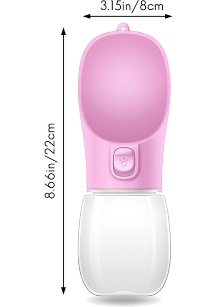 Silhouette Taşınabilir Köpek Şişe Su Sebili Yavru Yavru Kedi Besleyici Içme Suyu Şişesi Seyahat Açık Pet Kediler 350 ml Pembe (Yurt Dışından) fiyatları