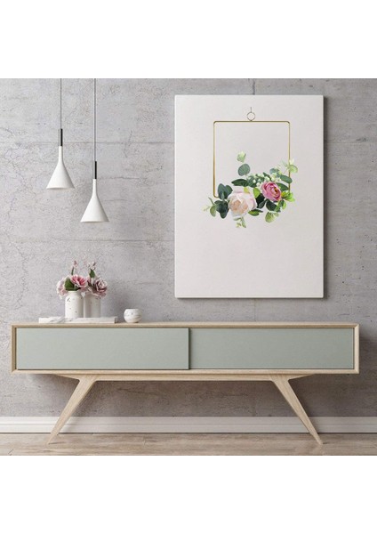 Silhouette Çiçek Çember Çelenk Garland Yapay Gül Çiçek Metal Halka Çember Çelenk Düğün Kreş Duvar Dekor Için, Kare (Yurt Dışından)