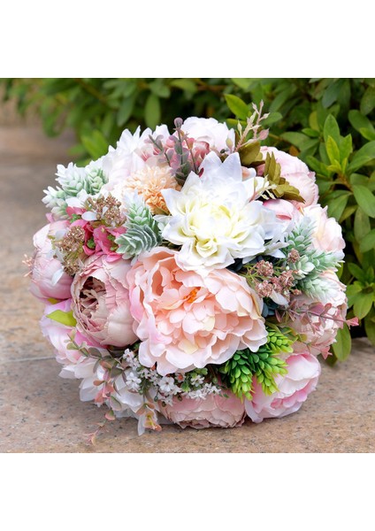 Silhouette Yapay Şakayık Gül Gelin Tutan Çiçekler Itiraf Buketi, Çiçekçi Kız Buketi (Yurt Dışından) indirimleri