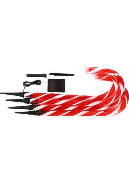 Silhouette Adet Güneş Enerjili Noel Yolu Şeker Kamışı Geçit Işık Kazık Lambası Açık Bahçe Noel Yeni Yıl Dekorasyonu Güneş Lambası (Yurt Dışından) modelleri