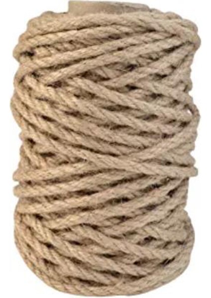 Silhouette 6mm 50 Metre Doğal Sicim Örgülü Halat, Dıy Sanat Eseri Için Işçiliği Sicim Dize Kalın Sicim, Bahçe Uygulamaları (Yurt Dışından)