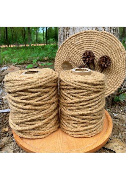 Silhouette 6mm 50 Metre Doğal Sicim Örgülü Halat, Dıy Sanat Eseri Için Işçiliği Sicim Dize Kalın Sicim, Bahçe Uygulamaları (Yurt Dışından) modelleri