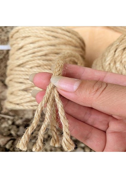 Silhouette 6mm 50 Metre Doğal Sicim Örgülü Halat, Dıy Sanat Eseri Için Işçiliği Sicim Dize Kalın Sicim, Bahçe Uygulamaları (Yurt Dışından) indirimleri