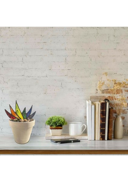 Silhouette Aloe Saksı Bitki Dekorasyon Bahçe Dıy Süsler Agave Tekila Rustik Heykel Bahçe Yard Sanat Figürleri-B (Yurt Dışından) fırsatları