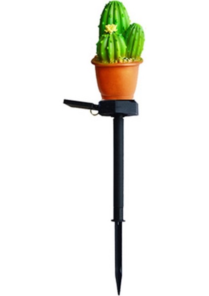 Silhouette Açık Bahçe Yard Zemin Lambası Için Güneş Enerjili LED Çim Lambası Kaktüs Şekli Spike Işık (Yurt Dışından)