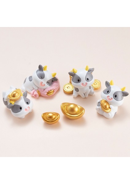 Silhouette 7 Adet Sevimli Mini Inek Külçe Modeli Heykelcik Süs Servet Şans Ev Masaüstü Dekor Koleksiyon (Yurt Dışından) fiyatları