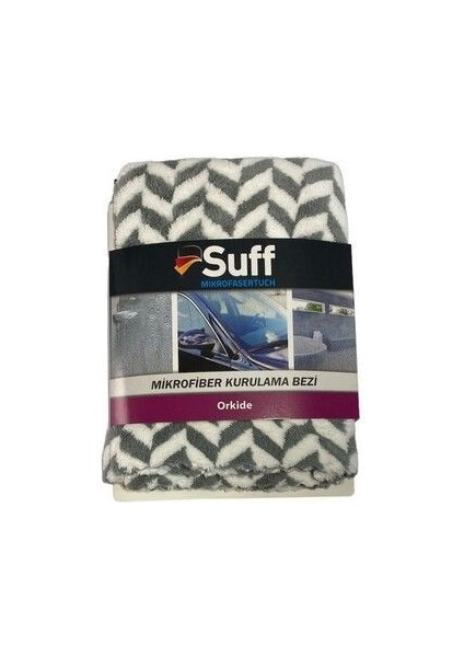 Mikrofiber Kurulama Bezi Temizlik Bezi Havlusu Alman Kalitesi Suff 1 Adet 70X50 Orkide Gri Suff