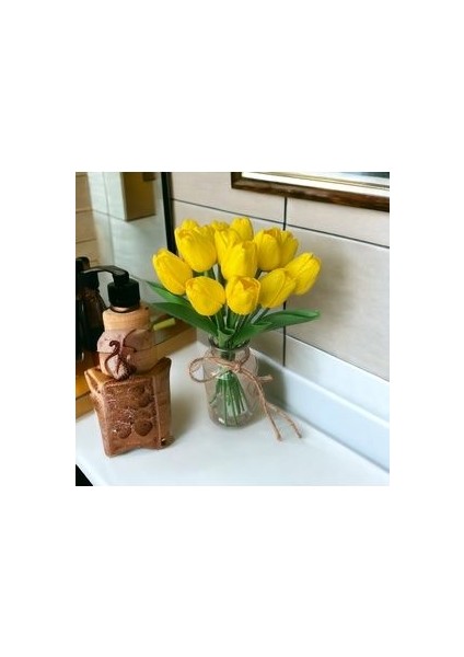 Yapay Islak Sarı Lale Demeti 16 'li modelleri