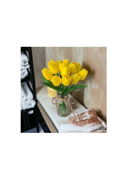 Yapay Islak Sarı Lale Demeti 16 'li indirimleri